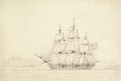 Dreimastiges Schiff von William Daniell