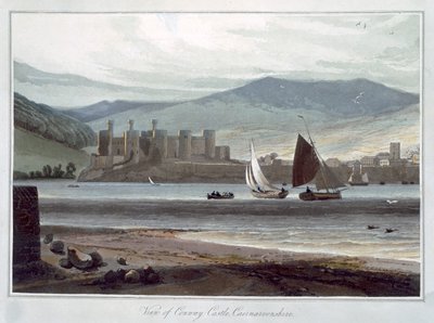 Ansicht von Conway Castle, Caernarvonshire, Wales, 1814-1825 von William Daniell