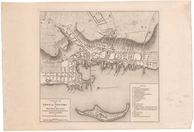 Ein Plan von Newport von Faden von William Faden