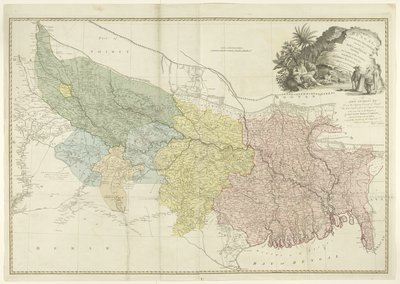 Karte des Ganges-Flussbeckens von William Faden