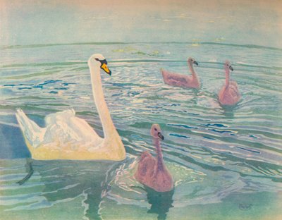 Schwan und Küken von William Giles