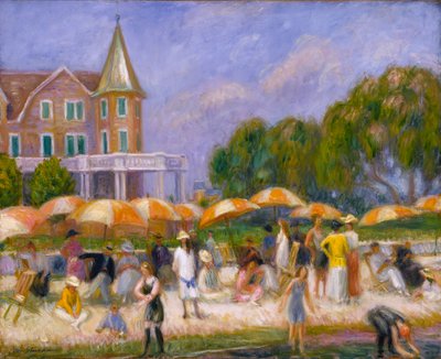 Strandschirme bei Blue Point von William Glackens