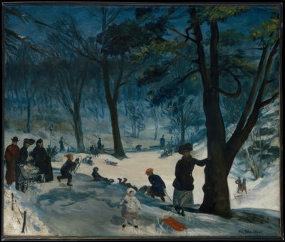 Central Park, Winter von William Glackens