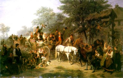 Eine Dorfhochzeit, 1859 von William Hahn