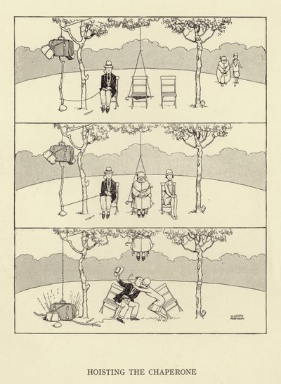 Das Heben der Anstandsdame von William Heath Robinson