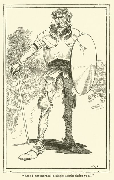 Illustration für Don Quijote von William Heath Robinson