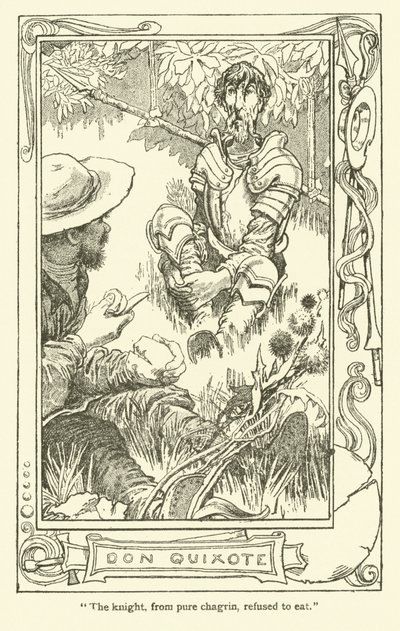 Illustration für Don Quijote von William Heath Robinson