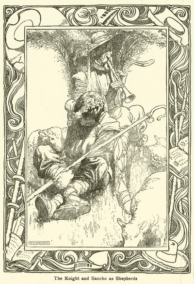 Illustration für Don Quijote von William Heath Robinson