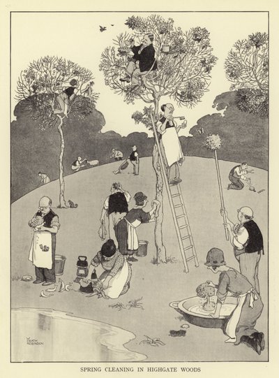 Frühjahrsputz im Highgate-Wald von William Heath Robinson