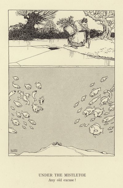 Unter dem Mistelzweig, jede alte Ausrede von William Heath Robinson