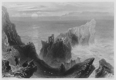 Kenbane Castle, County Antrim (Stich) von William Henry (after) Bartlett