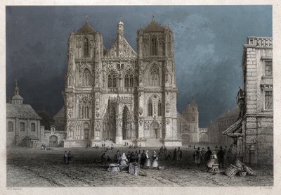 Dom von Regensburg (Stich, ca. 1830) von William Henry Bartlett