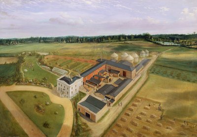 Tiptree Hall und Farm, Essex, ca. 1850-60 von William Henry Browne