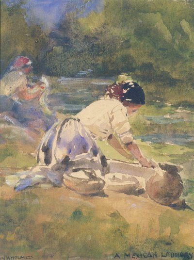 Eine mexikanische Wäscherei, 1895 von William Henry Holmes