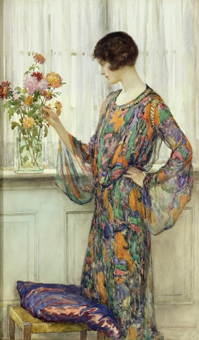 Blumen arrangieren von William Henry Margetson