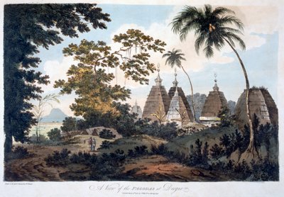 Pagoden in Deogur, 1787 von William Hodges