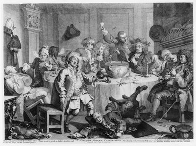 Eine moderne Mitternachtsunterhaltung von William Hogarth