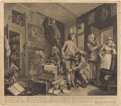 Ein Wüstlingsfortschritt: pl.1 von William Hogarth