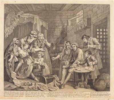 Der Lebensweg eines Wüstlings: Tafel 7 von William Hogarth