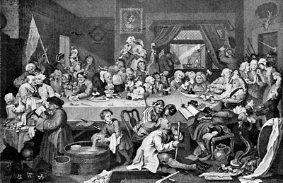 Ein Wahlbankett, 1755 von William Hogarth