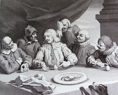 Kolumbus bricht das Ei von William Hogarth