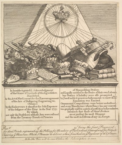 Kronen, Mitren, Zepter usw. von William Hogarth