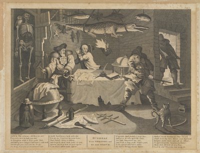Hudibras schlägt Sidrophel und seinen Mann Whacum von William Hogarth