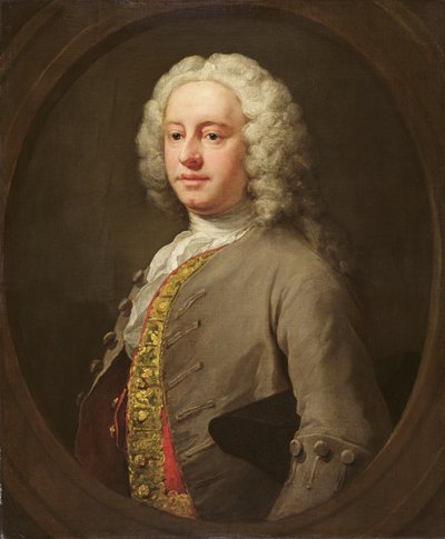 Porträt eines unbekannten Mannes, um 1740 von William Hogarth