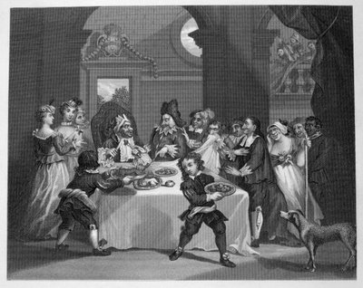 Sancho von seinem Arzt ausgehungert von William Hogarth