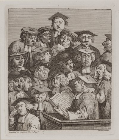 Schüler bei einer Vorlesung, 3. März von William Hogarth