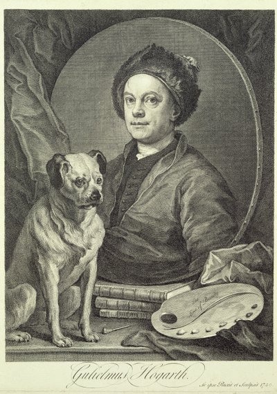 Selbstporträt, 1749 von William Hogarth