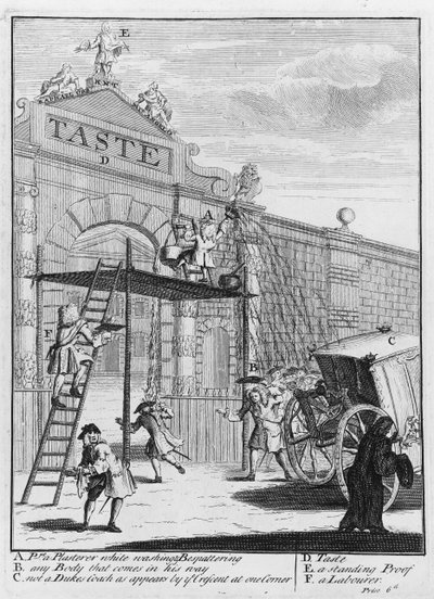 Geschmack, oder Burlington Gate, 1732 von William Hogarth