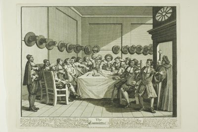 Das Komitee, Platte zehn aus Hudibras von William Hogarth