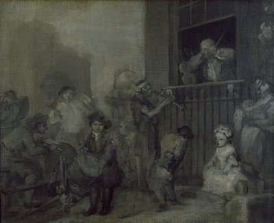 Der wütende Musiker, 17. Jahrhundert von William Hogarth