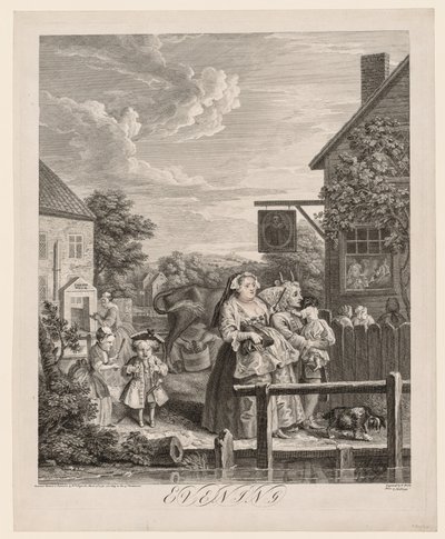 Die vier Tageszeiten: Abend, 1738 von William Hogarth