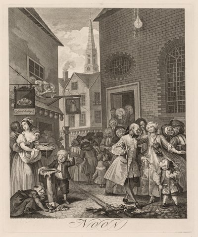 Die vier Tageszeiten: Mittag, 1738 von William Hogarth