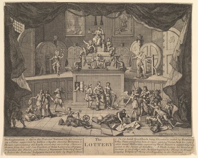 Die Lotterie, nach 1724 von William Hogarth
