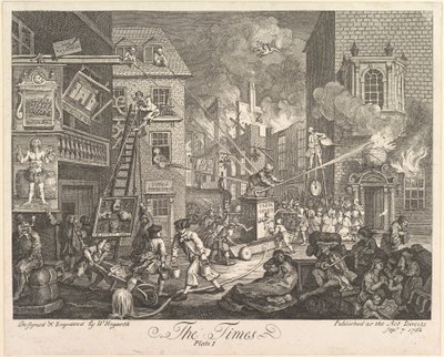 Die Zeiten, Platte 1, 7. September 1762 von William Hogarth