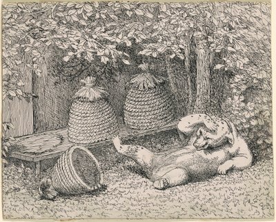 Bär von Bienen gestochen von William Holbrook Beard