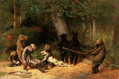 Den Jäger zum Narren halten, 1880 von William Holbrook Beard