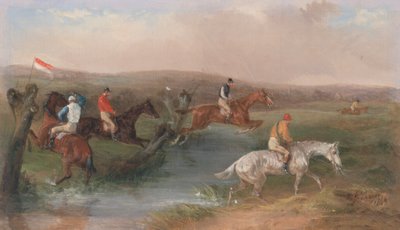 Hindernisrennen: Der Bach von William J. Shayer