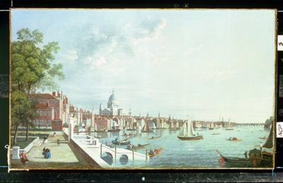 Die Themse vom Somerset House, Blick flussabwärts von William James
