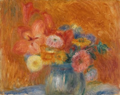 Grüne Schale mit Blumen von William James Glackens