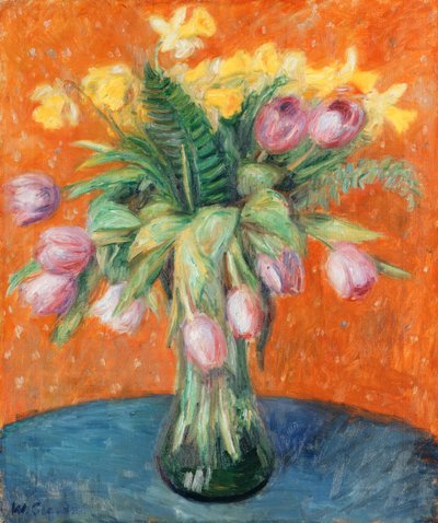 Lavendeltulpen und Narzissen von William James Glackens