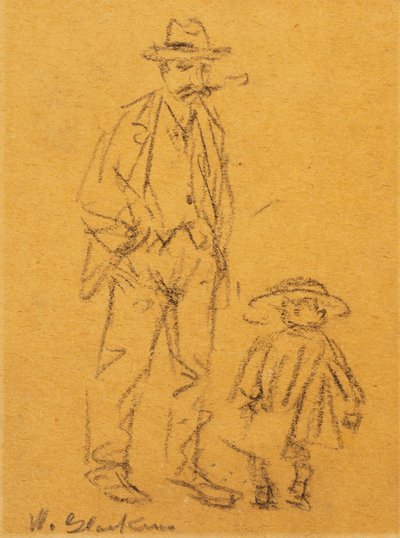 Mann mit Kind von William James Glackens