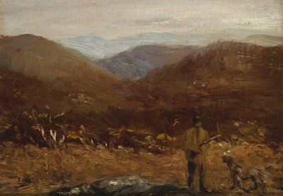 Mann mit Hund Der Jäger von William James Glackens