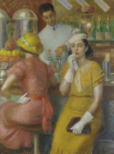 Die Sodabar, 1935 von William James Glackens