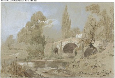 Zigeunerwagen auf der Brücke von William James Muller