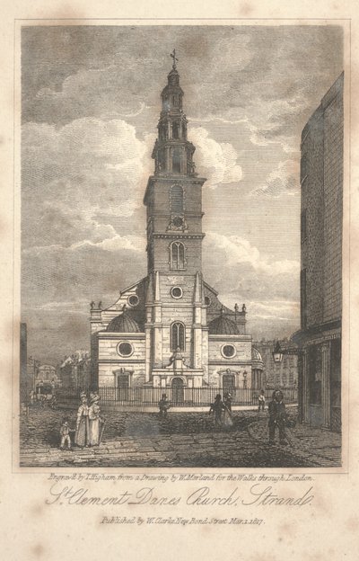 St. Clement Danes Kirche, Strand von William Kendall Morland