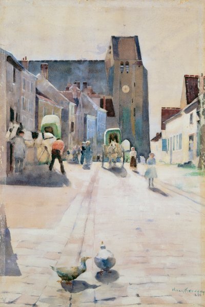 Die Hauptstraße, Grez-sur-Loing, 1884 von William Kennedy